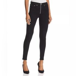 rag & bone JEAN Onslow High-Rise Skinny Jeans in Black - Size 25